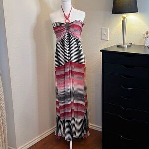Love by Chesley Striped Maxi Dress - Size Large